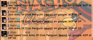 The army of Club Penguin - of Club Penguin?  Cant even chat recruit properly. 