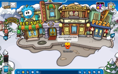 Club Penguin going all out on decorating!